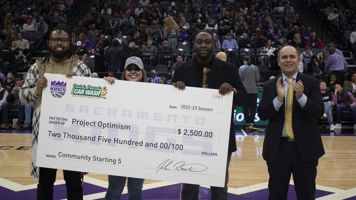ProjOptimism's tweet image. Our very own P.O. beam team was in the building for the @sacramentokings last home game of the regular season. We are blessed and thankful to be apart of the @Kings_Community starting five.

#projectoptimism #sacramentokings #lightthebeam #kingscommunity #startingfive #mentoring
