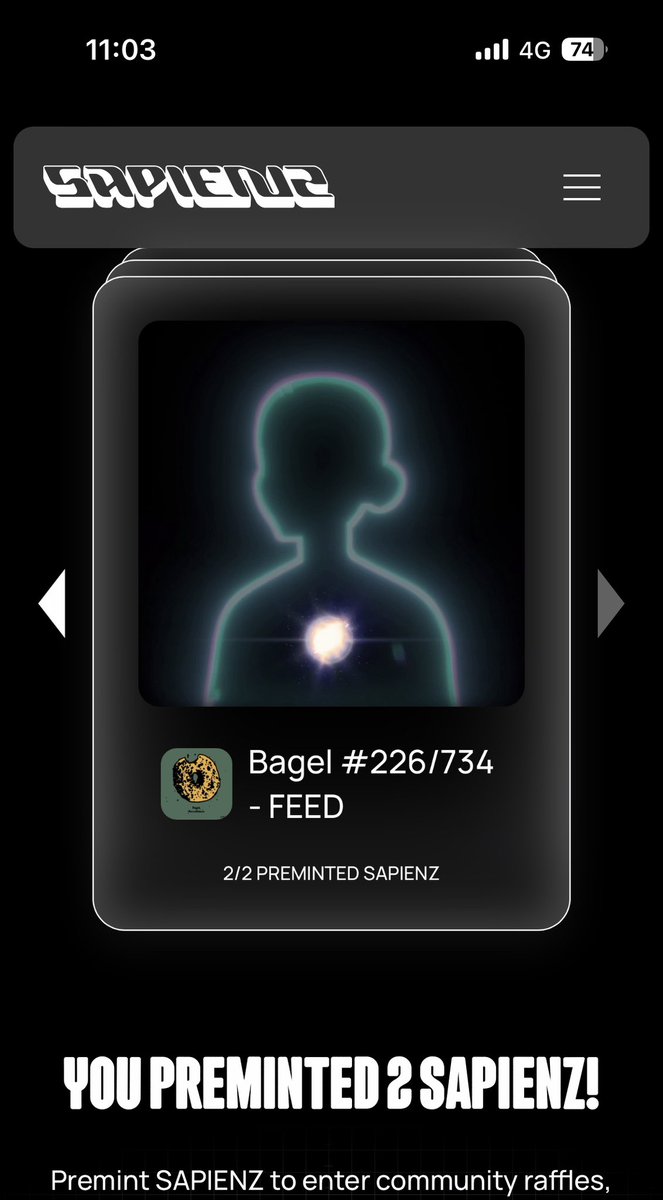 Sapienz pre mint! Let’s go. #stapleverse #sapienz