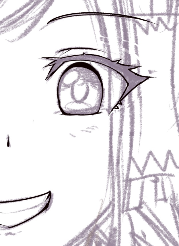 まつげを今までで一番丁寧に描いてる 