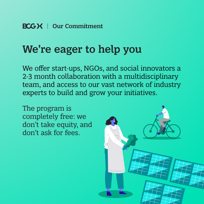 bcgx_'s tweet photo. APPLY NOW 💥! Our Social Impact Accelerator is now LIVE and accepting applications for #startups, #NGOs, and social innovators based in #Europe focused on building better solutions for the planet–and those living on it.

Apply by May 8th: https://t.co/rCrEFq4NDQ