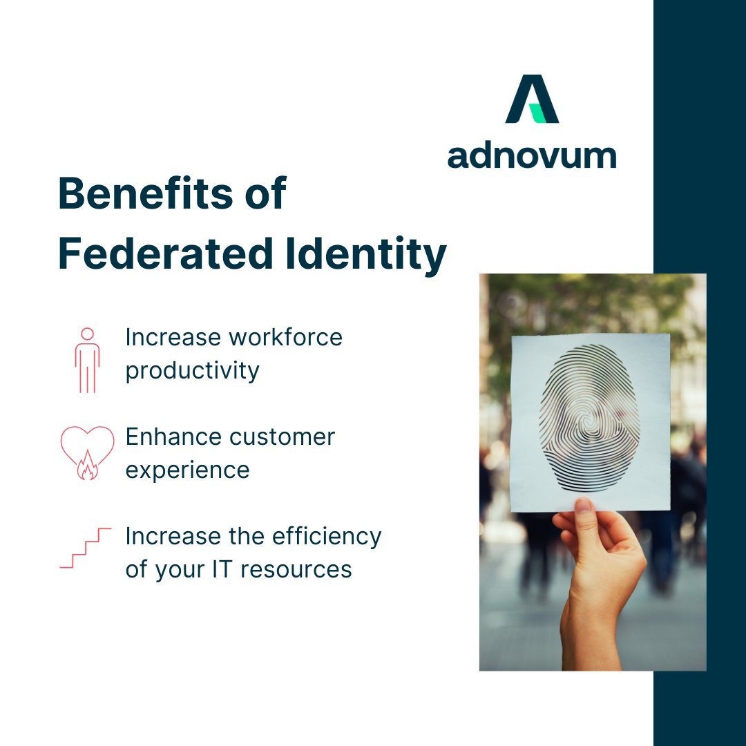 AdnovumSG's tweet photo. Federated identity enables simple access to external apps and services for your employees and customers, which is crucial for your business’ digital transformation.
#adnovum #federatedidentity https://t.co/nQY3ihRmt0