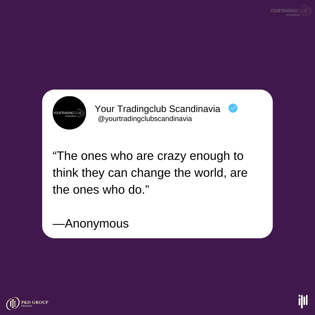 dintradingklubb's tweet photo. Todays Thought ☝️

 #crypto #krypto #trading #strategy #training  #digitalasset #investering #stockmarket #investing #education #finance #dintradingklubb #investmentmastery #yourtradingclubscandinavia https://t.co/T5aV0dyLPQ