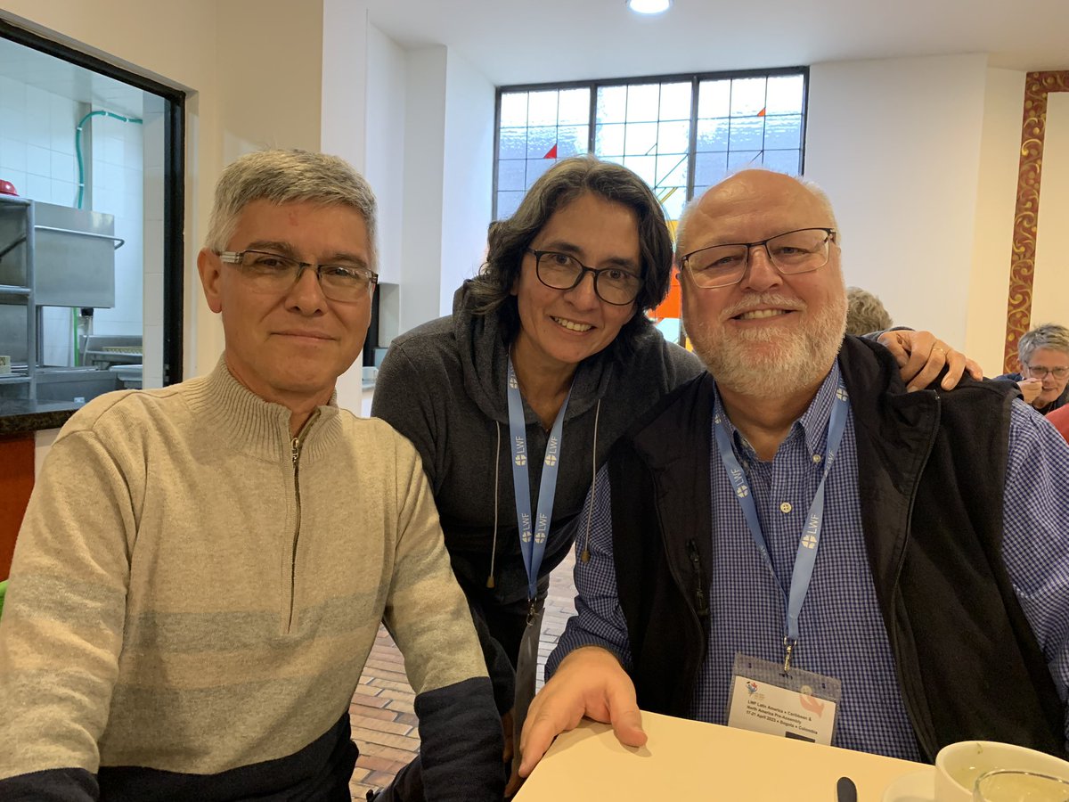 abtbishoplarry's tweet photo. Wednesday - the LWF Pre-Assembly continues in Bogotá…hearing from women across Colombia who are leaders in the peace process…ministry visits - Good Shepherd Center Senior’s ministry and more Colombian friends/family. Thank you for your continued prayers. #abtsynod #myelcic https://t.co/tgI6AwCX5I