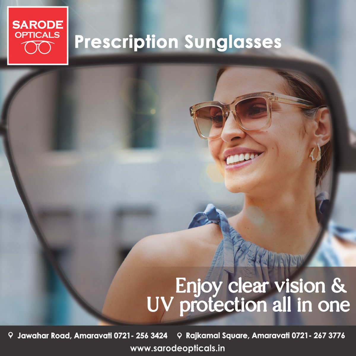 sarodeopticals's tweet photo. Get ultimate solution for eye protection and style with Sarode Opticals "Prescription Sunglasses".  Don't compromise on your eyesight, choose Sarode Opticals for unparalleled vision care.
#sarodeopticals #sarode #optician #optics #opticals #amravati #Sunglasses #PrescriptionShade https://t.co/G8gLTNAcIc