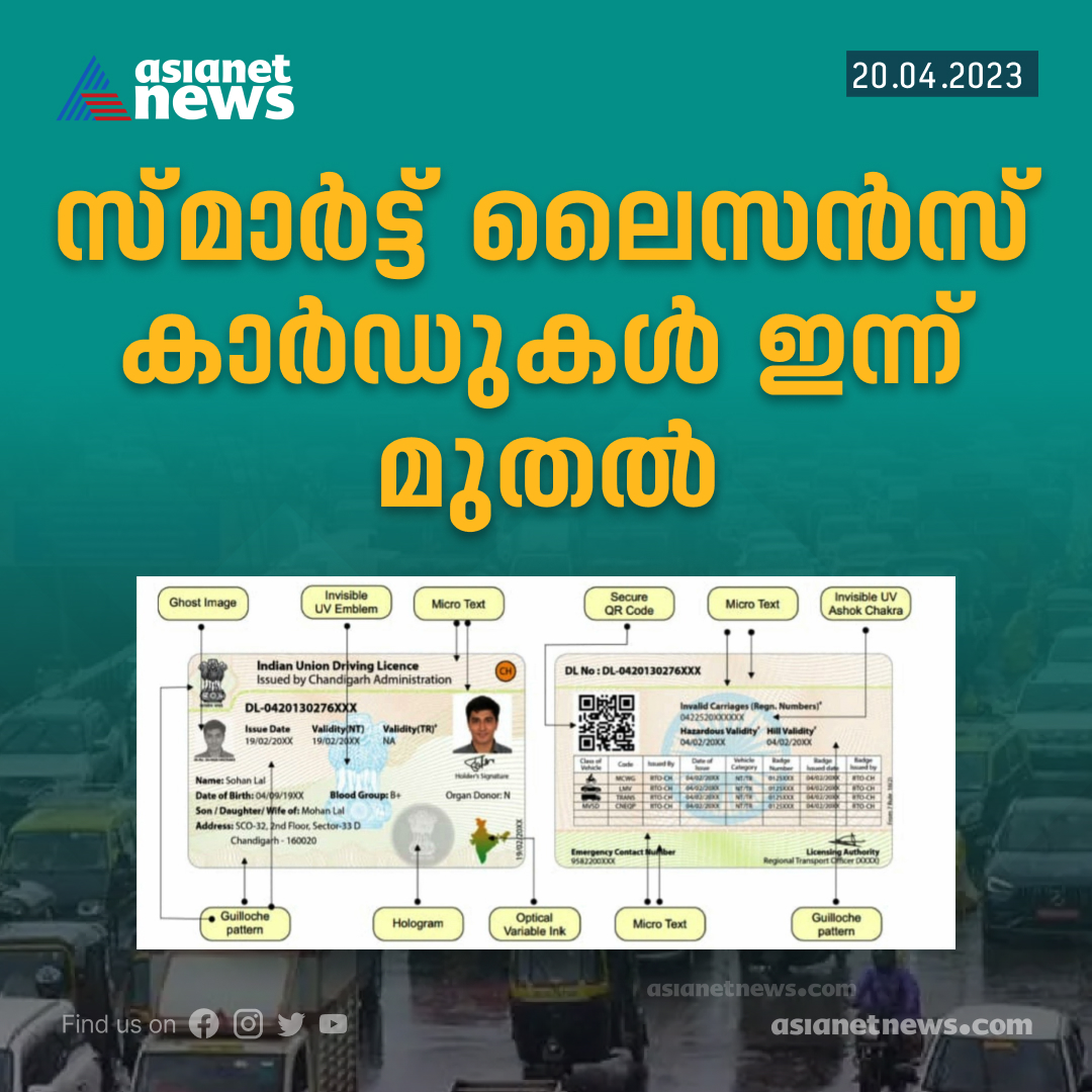 AsianetNewsML's tweet photo. കേരളത്തിന്റെ ലാമിനേറ്റഡ് ഡ്രൈവിംഗ് ലൈസൻസുകൾക്ക് വിട
Read More >>> https://t.co/jqFLEvlhSU
#KeralaMVD #SmartLicense #DrivingLicense #SmartCardLicense https://t.co/8wwEjOtaps
