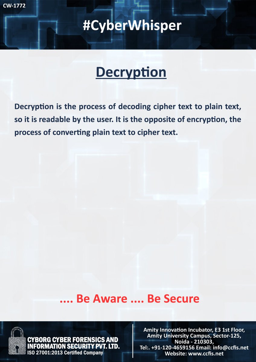 jssodhi's tweet image. #CyberWhisper #CyberSecurity #Decryption