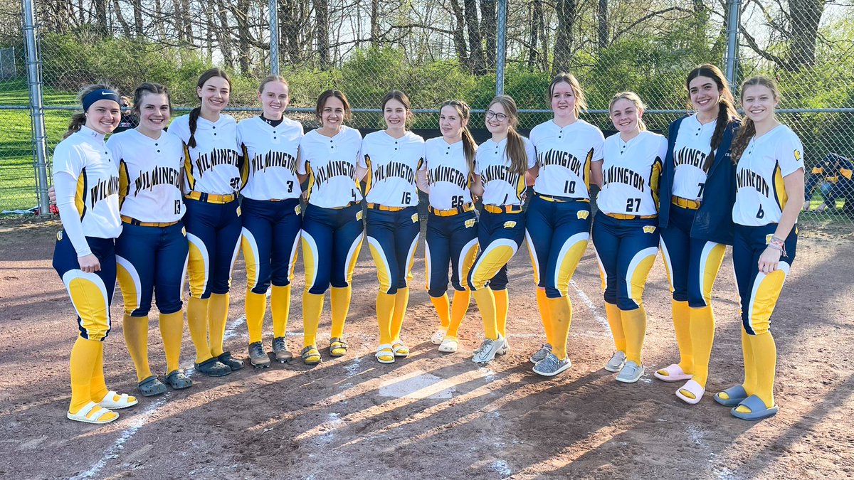 Wilmington_SB's tweet photo. Lady Hounds shutout Lakeview 15-0. Congrats to @stella32550532 on her 1 hit shut out, with 10Ks! @3PaijePeterson belted 2 HRs & Faith Jones also hit a HR, each with 4 RBIs in the win. WTG ladies! #HoundsAsOne https://t.co/GAE7VGszEz