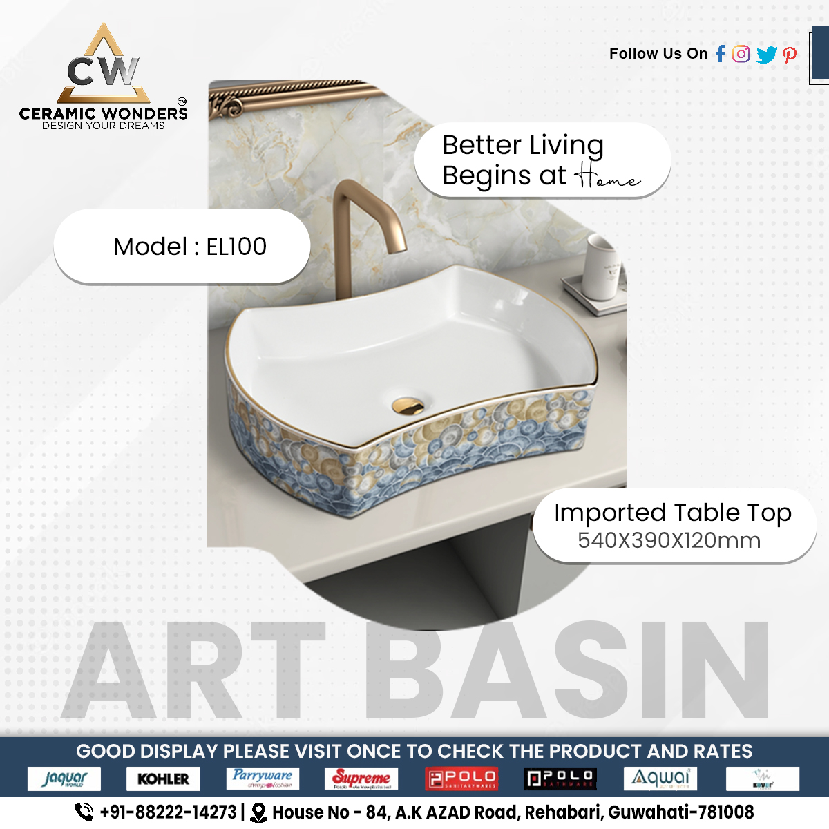 WondersCer94962's tweet image. Get Imported Table Top Basin in Rehabari, Guwahati at best price.
Imported table top wash basin available. 

#bathroom #washbasin #washbasindesign #washbasinsink #washbasindecor #sanitary #sanitaryware #CPVCPipes #bathroomware #rehabari #guwahati #washbasins #washbasindecor