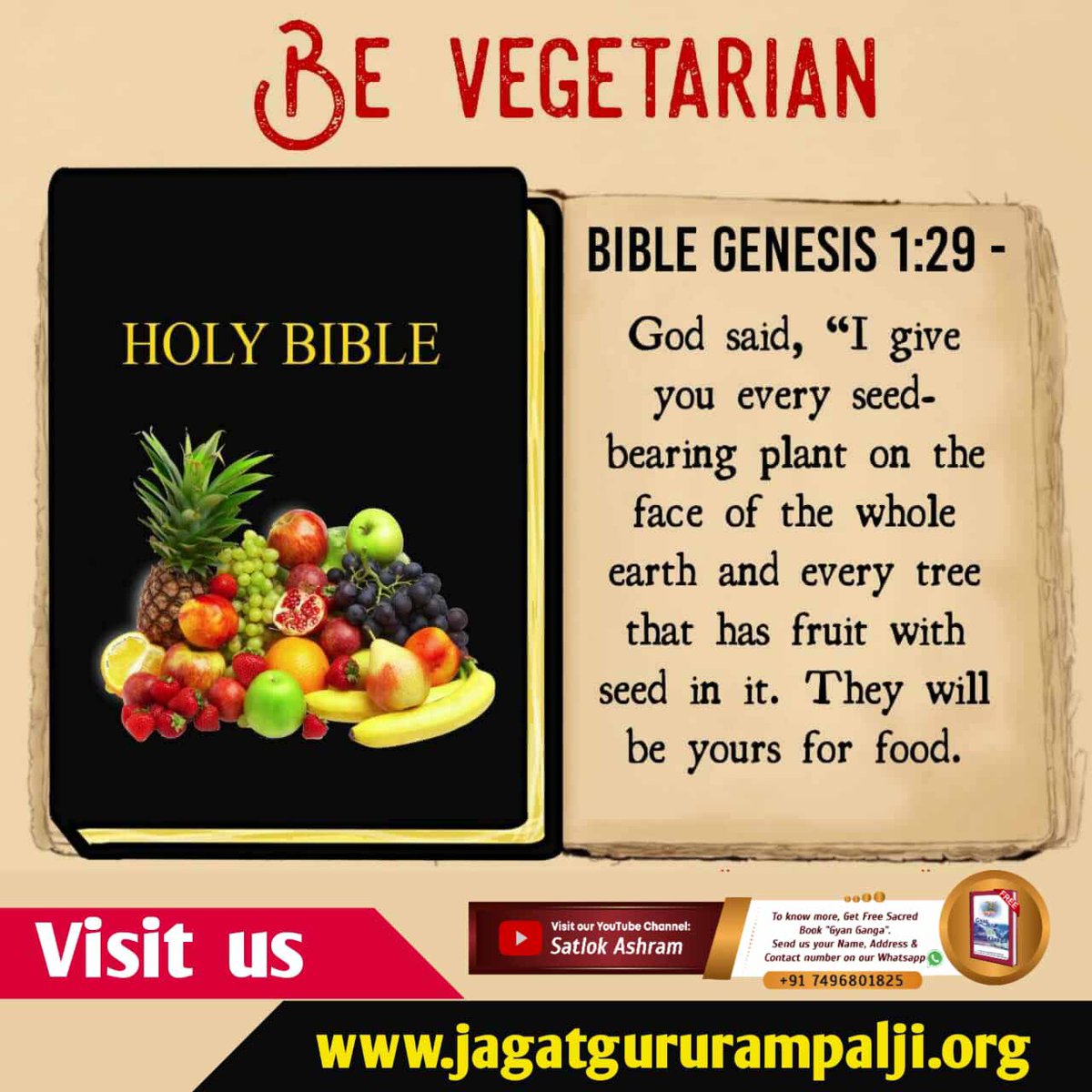GunpranjanS's tweet photo. The command to eat meat is not from a merciful God. God has given fruit trees and seed-bearing plants for us human beings to eat. There is no command to eat God's flesh.
#Stop_Eat_Meat
Be vegetarian https://t.co/KPr7VkJ73y