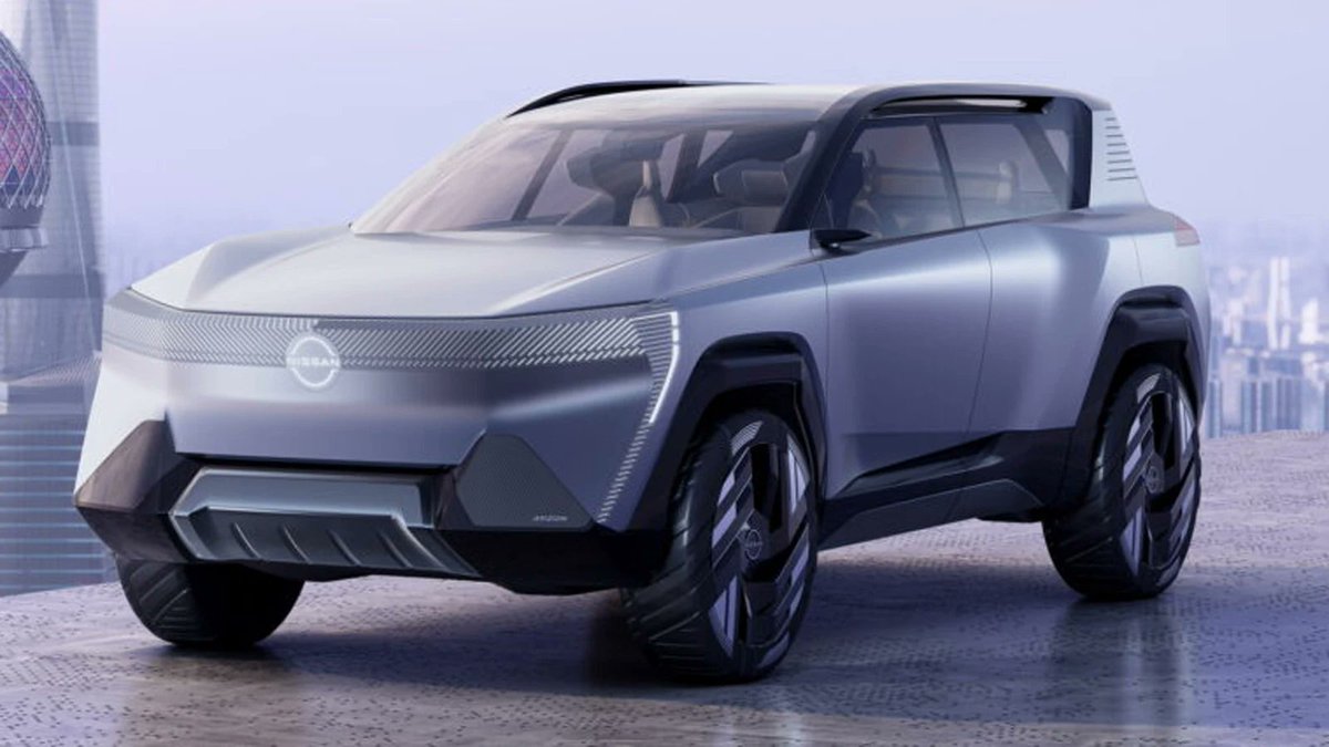 Autocosmos's tweet photo. En el marco del Salón de Shanghái 2023 🚗 @Nissan_mx presenta al mundo su nueva propuesta de SUV eléctrico: el 𝗔𝗿𝗶𝘇𝗼𝗻 𝗘𝗩 𝗖𝗼𝗻𝗰𝗲𝗽𝘁 👌 un modelo pensado para la plataforma #CMFEV, misma del #Renault 𝗠𝗲𝗴𝗮𝗻𝗲 𝗘-𝗧𝗲𝗰𝗵 👊👉 https://t.co/xua6gq1xwN https://t.co/IyZ5QUmfg7