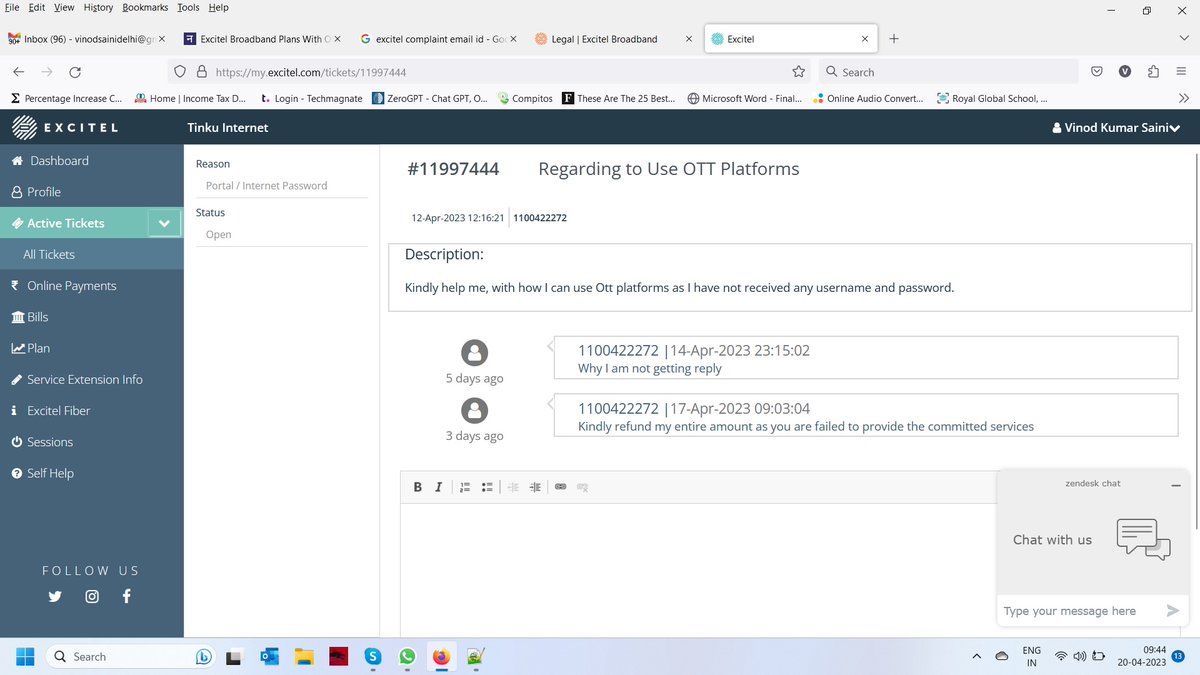 VinodSainiIndia's tweet photo. @excitel_rocks #fraudexcitel #fakeservices @TRAI @NavbharatTimes @ZeeNews @thecroindia very very pathetic service, company just looting the consumers https://t.co/Onz0FXYmcN