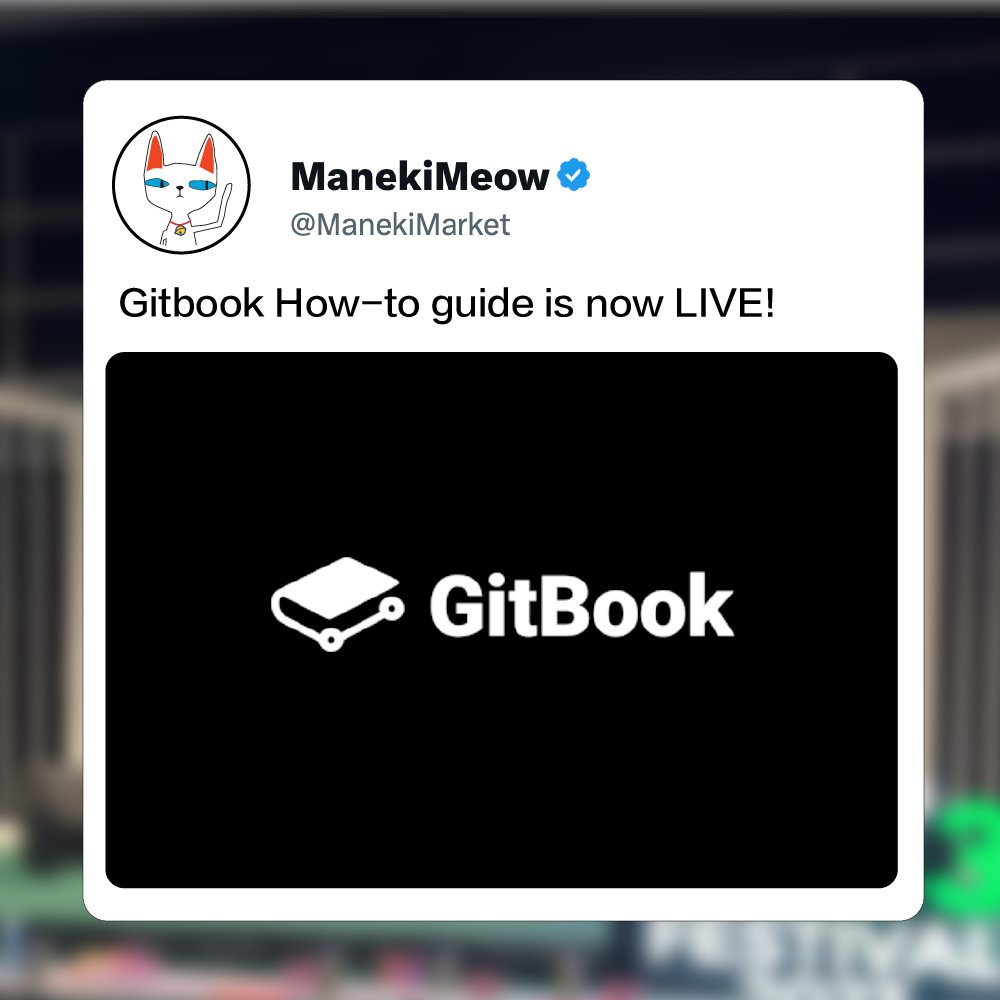 ManekiMeowOrg's tweet image. &quot;📢 Exciting news! I&apos;m thrilled to announce that my Gitbook How-to guide is now LIVE! 🚀 Whether you&apos;re a newbie or a pro, this guide will help you master the fundamentals on #ManekiMeow 

 🤩💻 #GitGuru #TechTips #ManekiMeow&quot; 😸👨‍💻

maneki-meow-1.gitbook.io/doc/introducti…