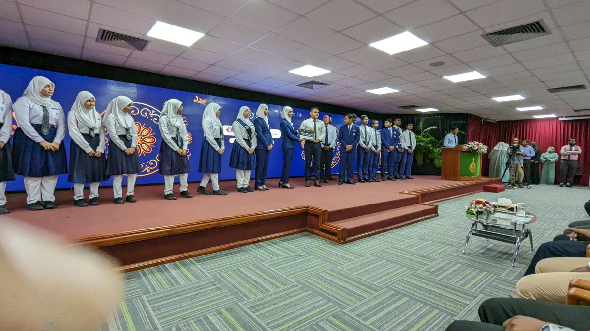 CHSE_HighSchool's tweet photo. #Congratulations to the CHSE Student team on winning the first place among the Male City Highschool in the Students Ihya Forum 1444 held by @MVIaffairs 
#Celebratingsuccess #greatteamwork
#hollistic
#developskills
#loveforIslam
@MoEdumv
@aisthly https://t.co/CUqTpjIAQn