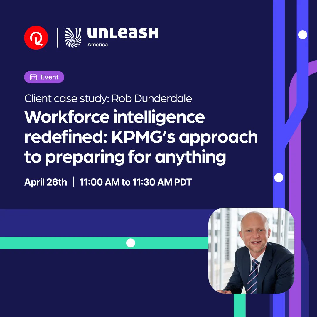 REEJIG_ai's tweet image. Join us at Unleash America 2023 next week to hear from Rob Dunderdale on how @KPMG is redefining workforce intelligence with Reejig.

It's a session you don't want to miss! 🗓️ April 26th at 11:00 AM PDT

#UnleashAmerica2023 #WorkforceIntelligence #PreparingForAnything