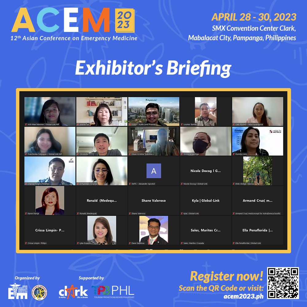 ACEM2023's tweet photo. We're ready and excited for the 12th Asian Conference on Emergency Medicine. See you on April 28-30 at the SMX Clark, Pampanga and online. 

Delegates, you may still register at https://t.co/ft5JIjZnC5

#ACEM2023 #EmergencyMedicine #12thACEM #ClarkPhilippines #GlobalHealth https://t.co/lF4pOtDpZl