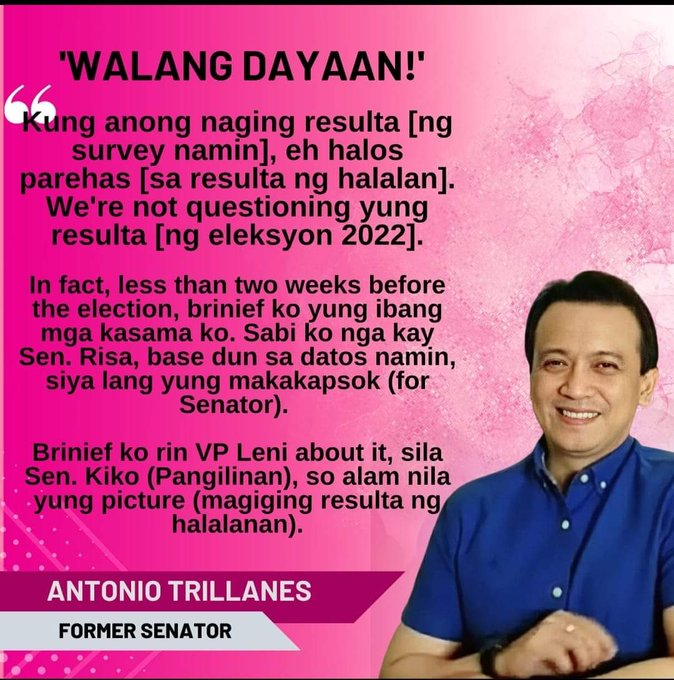 Dahil nagsasabi si Antonio Trillanes ng katotohanan he deserve my vote in 2025.😅😅😅