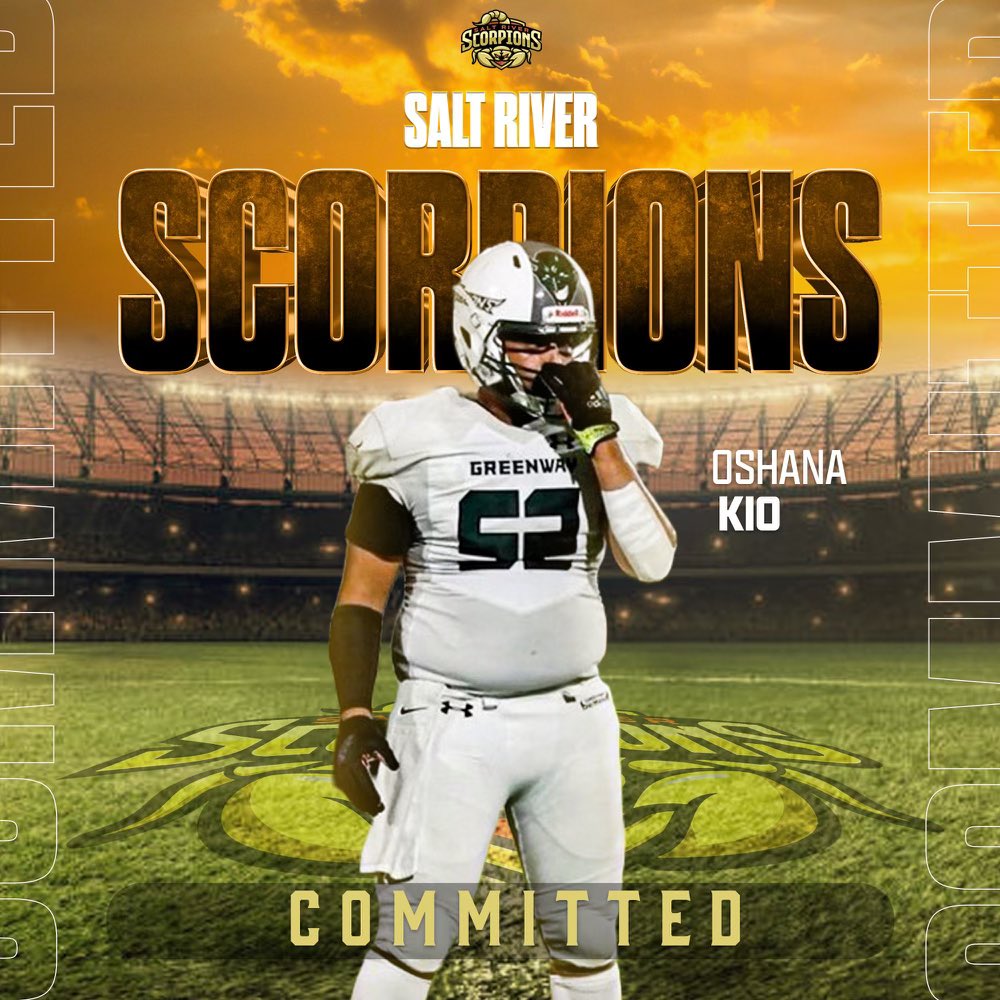 Happy to announce that I’m committed to salt River scorpions. Thanks to all my family,friends, and coaches.
#Hashtag
@SaltRiverFB
@thee_coachhorne
@SMJaguarsCoach
@GametimeRC 
#FamilyBusiness

#BringTheSting