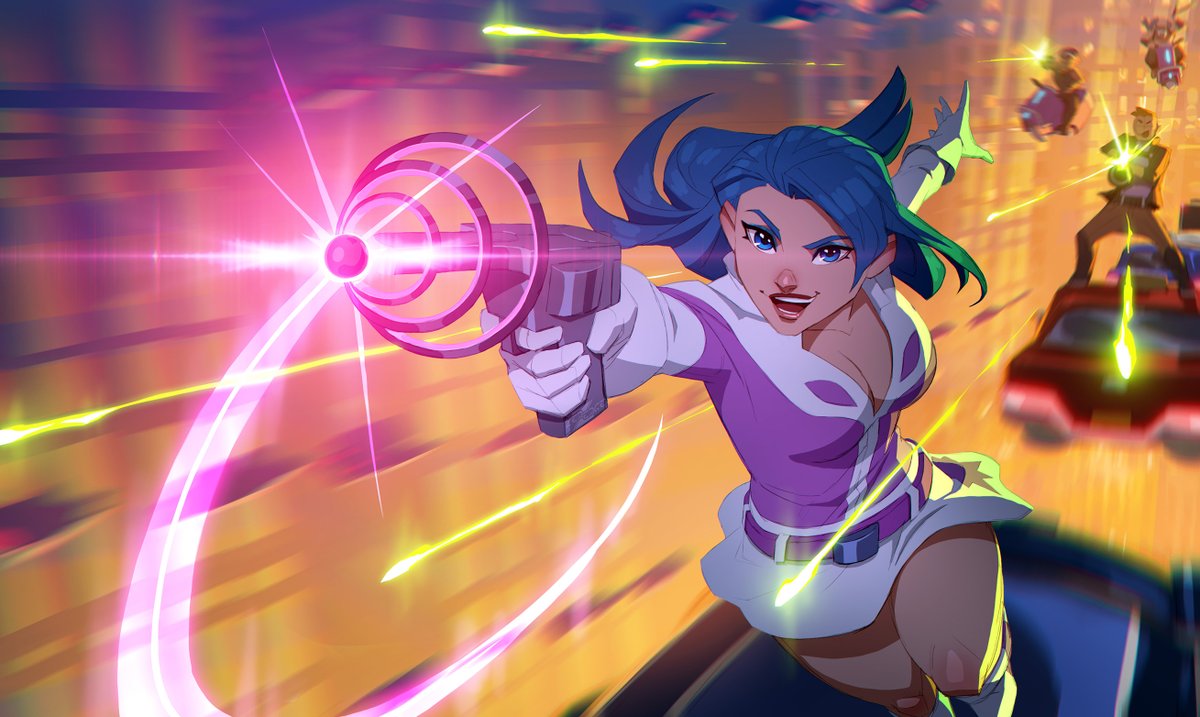 ZedEdge's tweet image. Moonbeam Blast!  A feisty follow-up commission for @ZeroPointAlan, of his adorable OC, Thalia! ✨