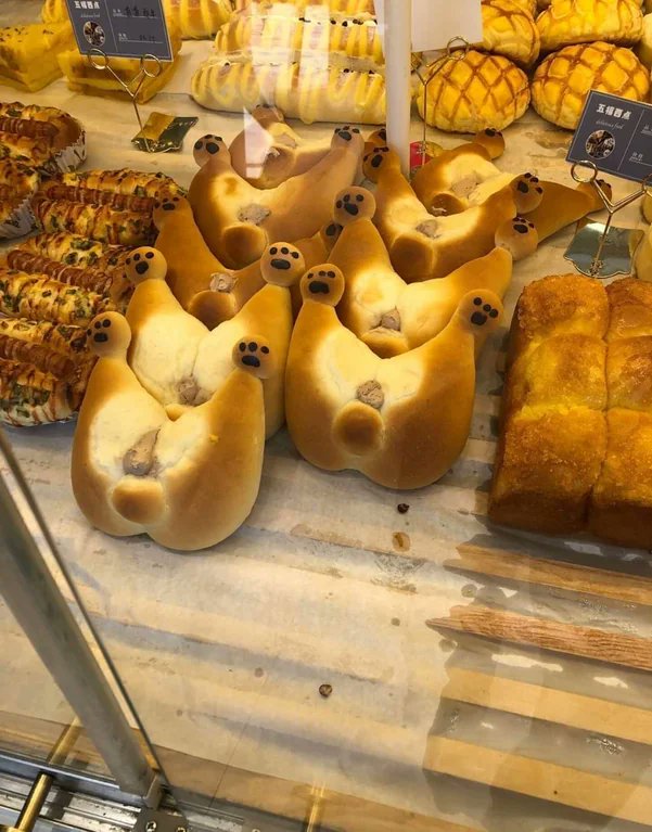 creepydotorg's tweet photo. Shiba butt bread https://t.co/BzjHIHB4Tl
