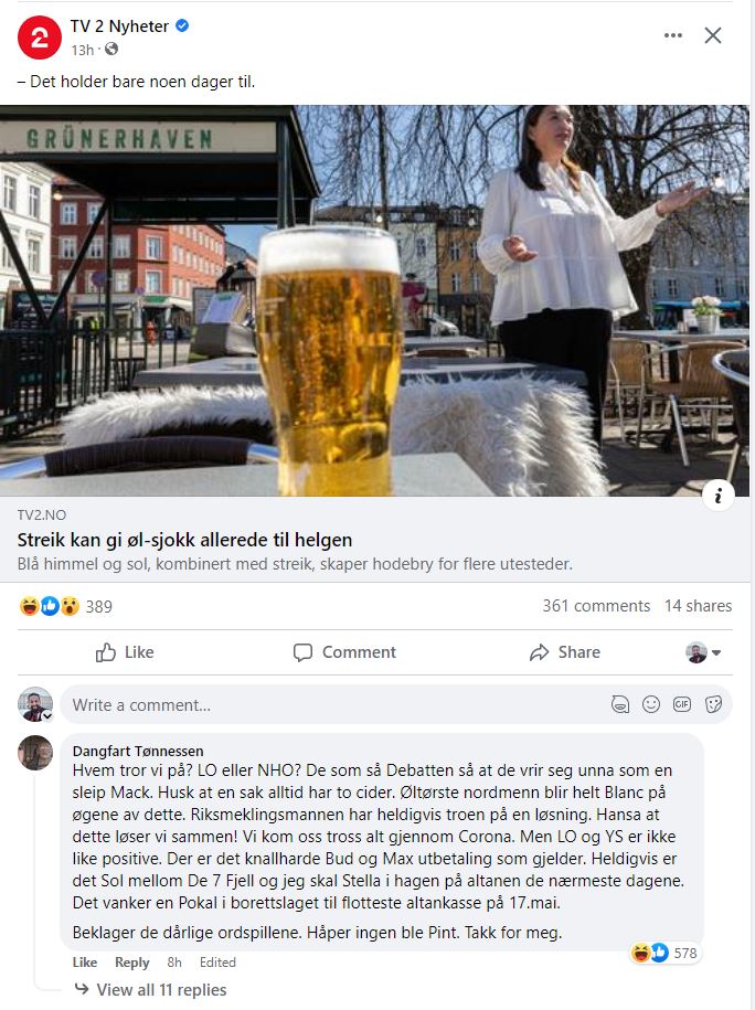 RenoldTC's tweet photo. Denne kommentaren ble jeg tørst av. https://t.co/Ofc6O1VAoP