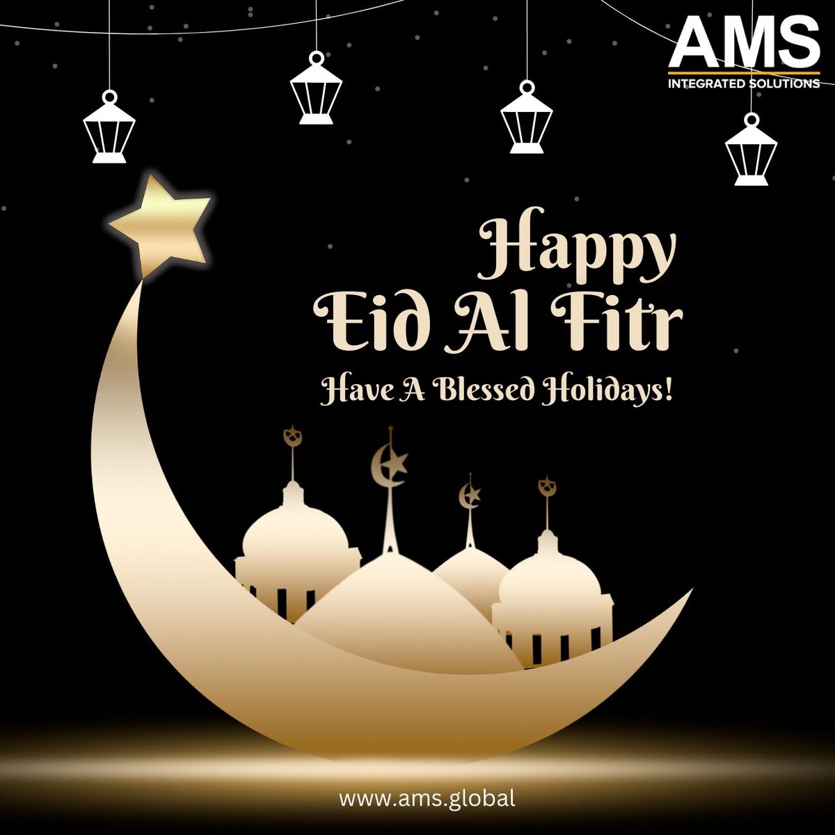 AMS_Integsol's tweet photo. Wishing all our employees, partners, and everyone a very happy Eid Al Fitr!

May this season brighten your life and offer you and your loved one’s joy, health, and happiness.

#weareAMS #eid #eid2023 #eidalftr #eidmubarak https://t.co/sNvVaEag0d