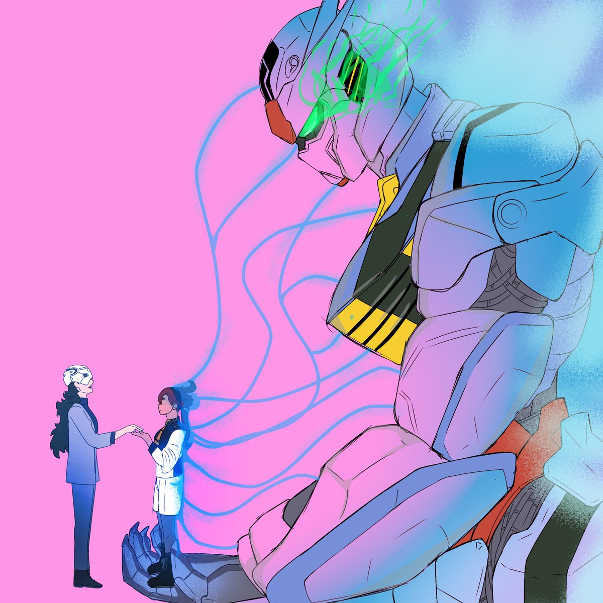 Eniger2004's tweet photo. Gundam aerial and suletta https://t.co/nU3LfXzQf3