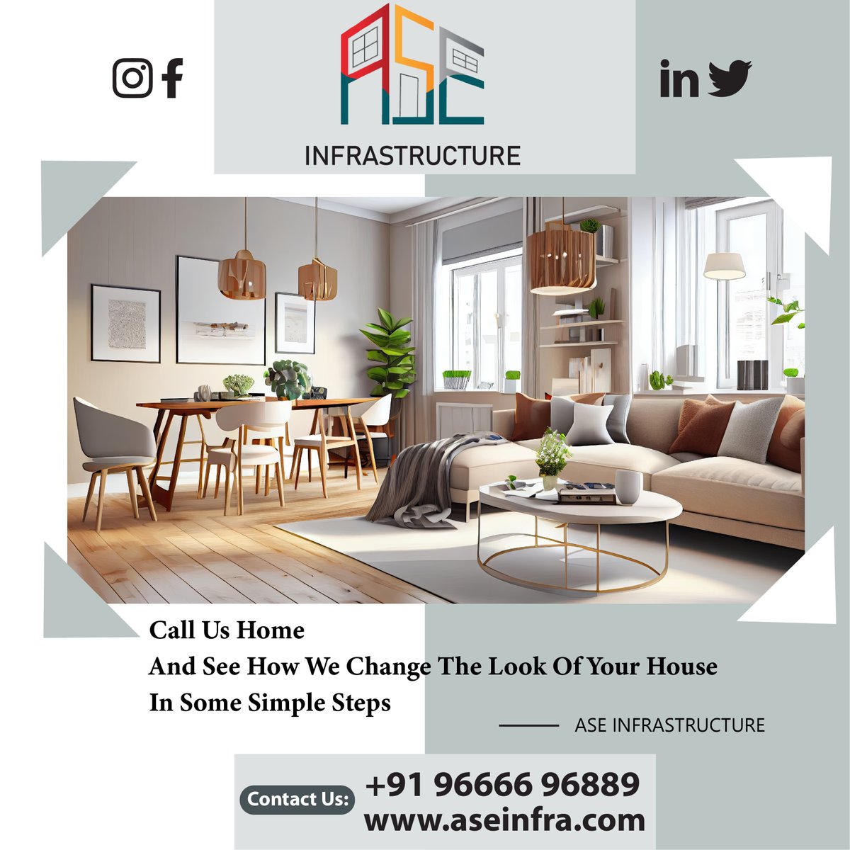 aseInfrastruct2's tweet photo. Get your #home #renovated by #ASEINFRASTRUCTURE today at the most affordable #budget. For more info visit the link on bio
Call Us:+919666696889
Visit Us: https://t.co/m6fCc4B5Gb
#constructionlife #constructionwork #constructbuilders
#interiorstylingideas #interiorsofinstagram https://t.co/knpcwhIdWA