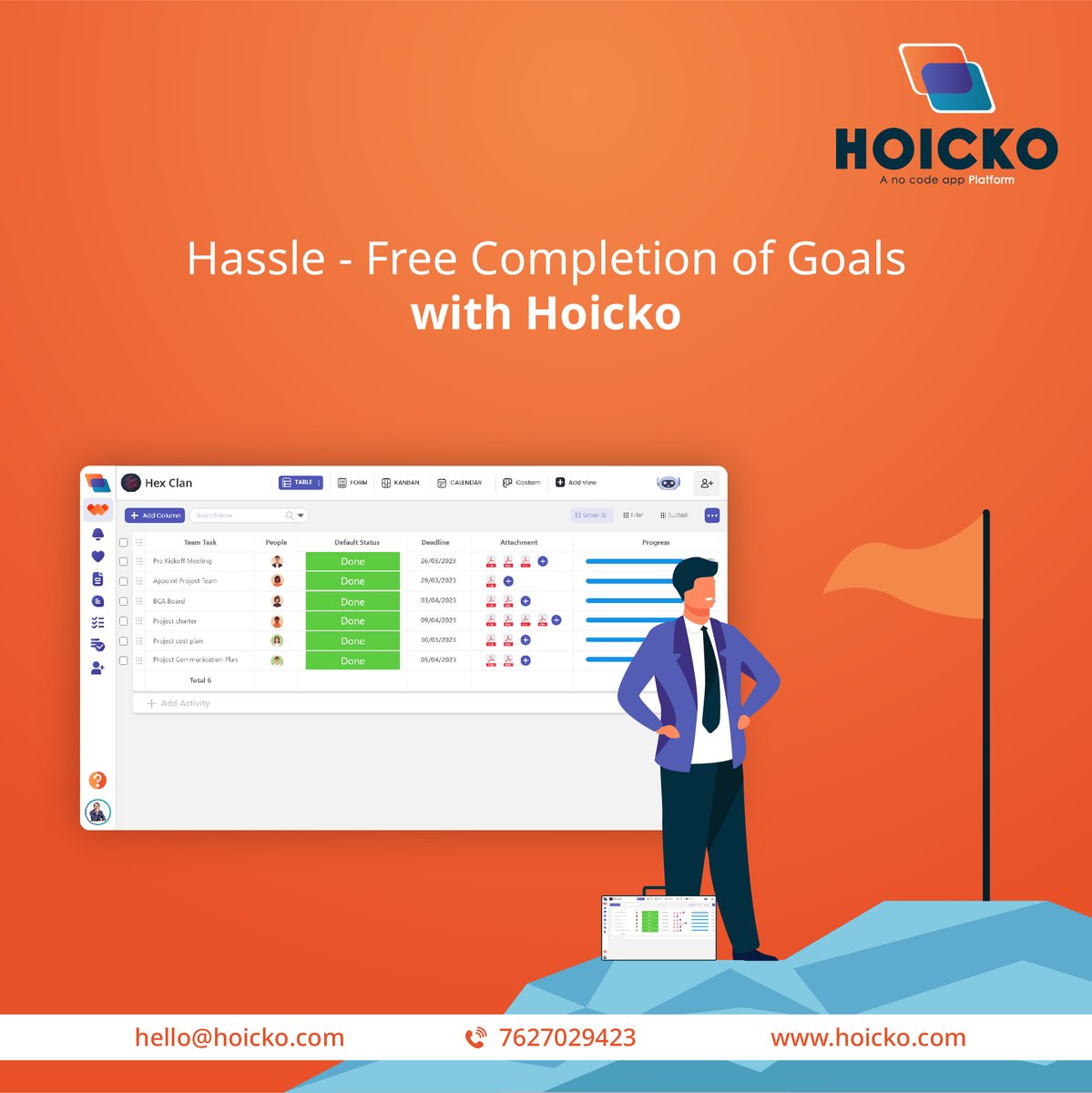 hoicko_official's tweet image. Track your way to success with #Hoicko! Enhancing efficiency throughout your entire organisation with a hassle-free tool. bit.ly/3kvb9M3 #nocodeapp #workloadmanagementtool  #teammanagementtoolinIndia #Freenocodeapp #worktaskmanagementapp #taskmanagementtoolinIndia