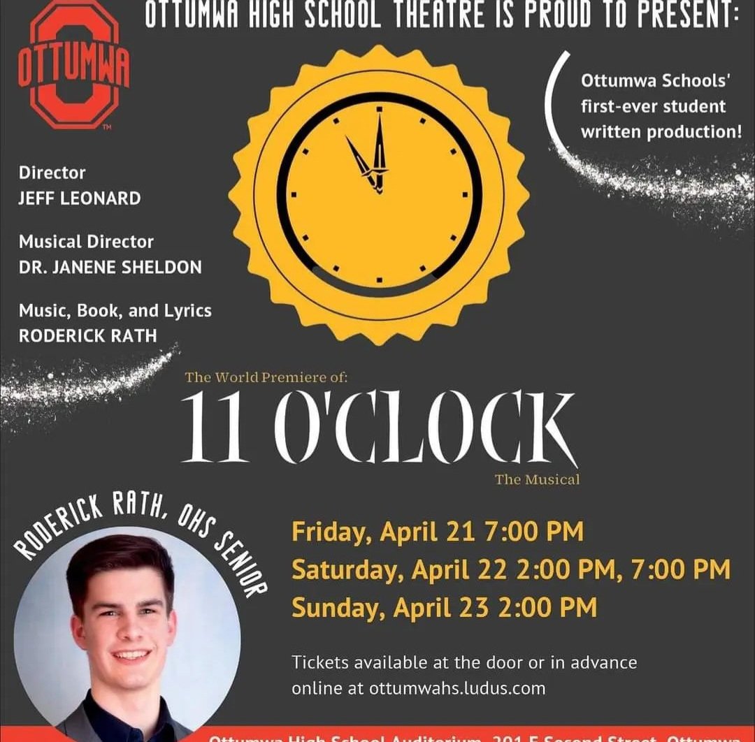 Our senior, Roderick Rath, has written an entire musical!  Performance is this weekend at OHS! (SO.PROUD!)