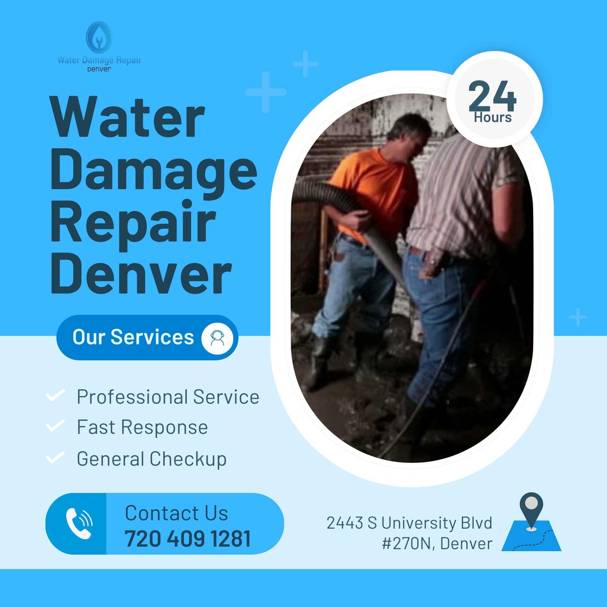 damage_denver's tweet photo. Leave the water damage situation to the professionals at Water Damage Repair Denver
Services
Water damage assessment &amp; repair
Mold Remediation
Sewage Cleanup
Emergency water removal

Call us 720 409 1281
Visit https://t.co/bfyZTT9ZkX

#waterdamagerepairdenver #waterdamagerepair https://t.co/0GFWuQw6ps