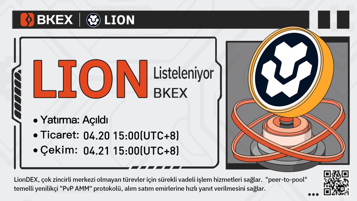 💯#BKEX Yeni Listeleme| @LionDEXOfficial #LION/USDT Listeleniyor #BKEX 🔸Ağ: Arbitrum 🔸Ticaret: 15:00 on Apr. 20 (UTC+8) ⏭Detaylar: bkex.zendesk.com/hc/en-us/artic… #Bitcoin  #cryptocurrency #BKEXNewListing