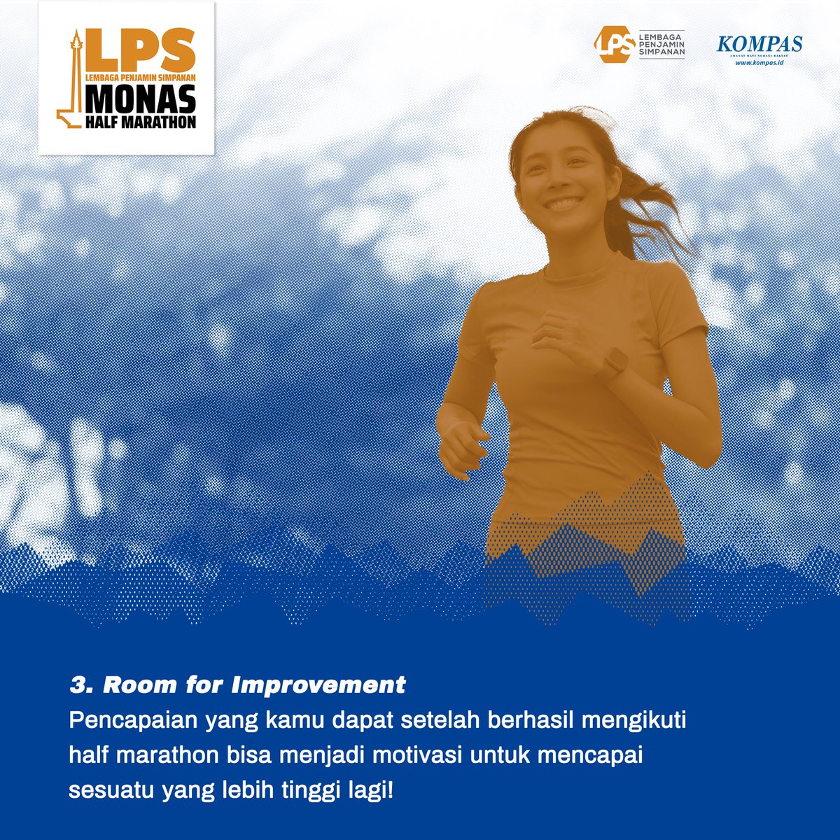monashalfmrthn's tweet photo. Lari Half Marathon tuh seru banget loh! Penjelasan diatas bikin kamu makin yakin untuk ikutan kan?

Absen di sini, siapa yang pernah ikut lari half marathon?👇🏼
 
Powered by @lps_idic
Presented by @hariankompas

#LPSMonasHalfMarathon #RestartForChange #LPSIndonesia https://t.co/BpDtkwsmED