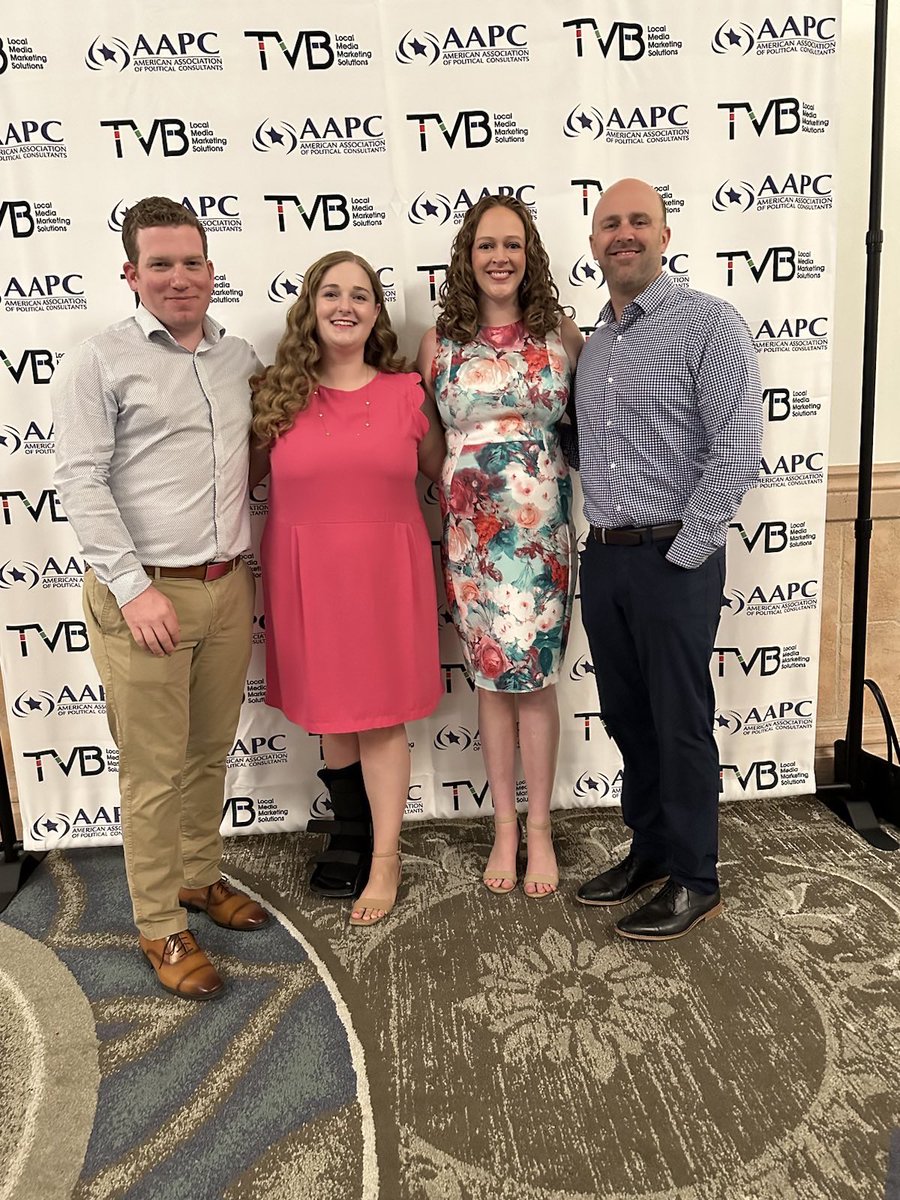 barbour_haley's tweet photo. .@LaraMHenderson and I are the democratic fundraisers of the year apparently. Couldn’t have done it without the amazing Tony for Wisconsin team, especially my finance team. Thank you @TheAAPC for this honor. https://t.co/ht1BZC1YnX
