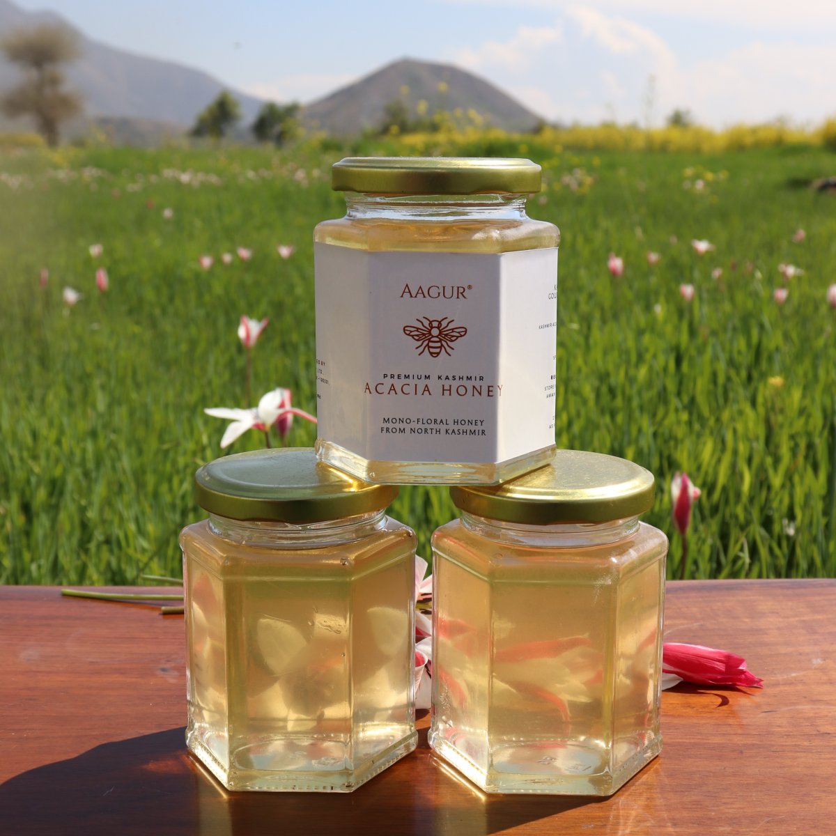 AagurTheOrigin's tweet photo. RARE, ALMOST COLOURLESS LOT |  Have you tried the season's first natural mono floral honey by Aagur. It'll blow you away by its remarkably unique flavour and extra light, almost transparent colour! 🍯🌸. #Aagur # Kashmir #monofloralhoney #KashmiriWhiteHoney #uniquetaste https://t.co/8AIMEI2qLF