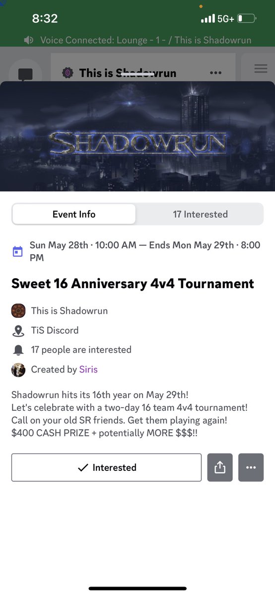 PINPOINTASSOC's tweet photo. @shadowrunfam Shadowrun 4v4 Tournament for it’s 16 year anniversary. Get the family back yogether https://t.co/3qqkDiGOhm