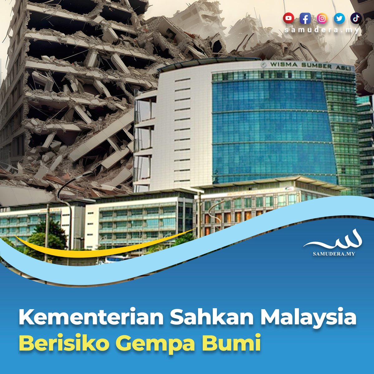 MySamudera's tweet photo. Kementerian Sahkan Malaysia Berisiko Gempa Bumi

Malaysia mempunyai kebarangkalian untuk berlaku gempa bumi berdasarkan bukti-bukti empirikal yang dijalankan oleh Jabatan Mineral dan Geosains Malaysia (JMG) sebelum ini. https://t.co/pIfI9f4k7p