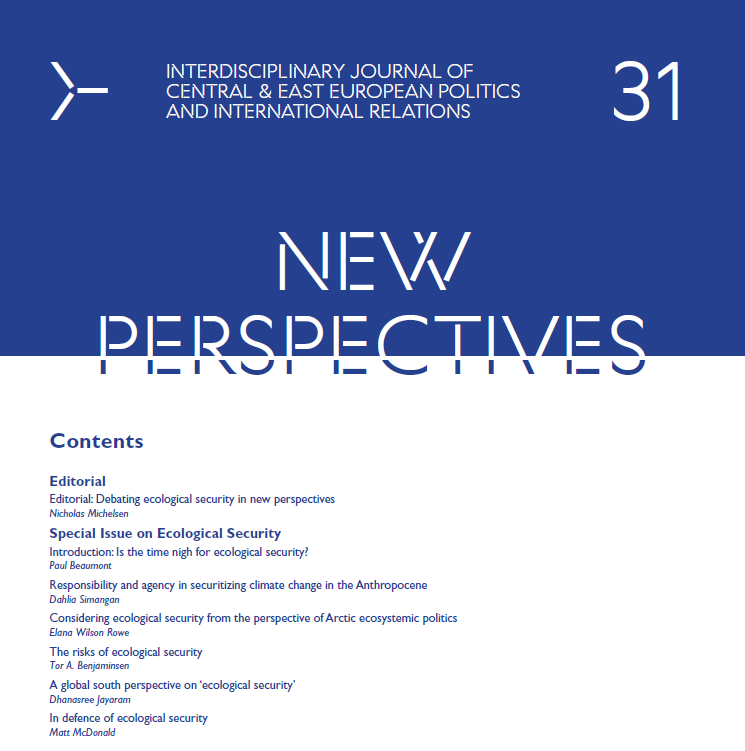 The first issue of New Perspectives 2023 is now out! With a special issue focusing on #Ecological #Security. Published open access with outstanding essays from Simangan, @ElanaWilsonRowe, @torbenja, @dhanasreej, and @MattM_UQ.