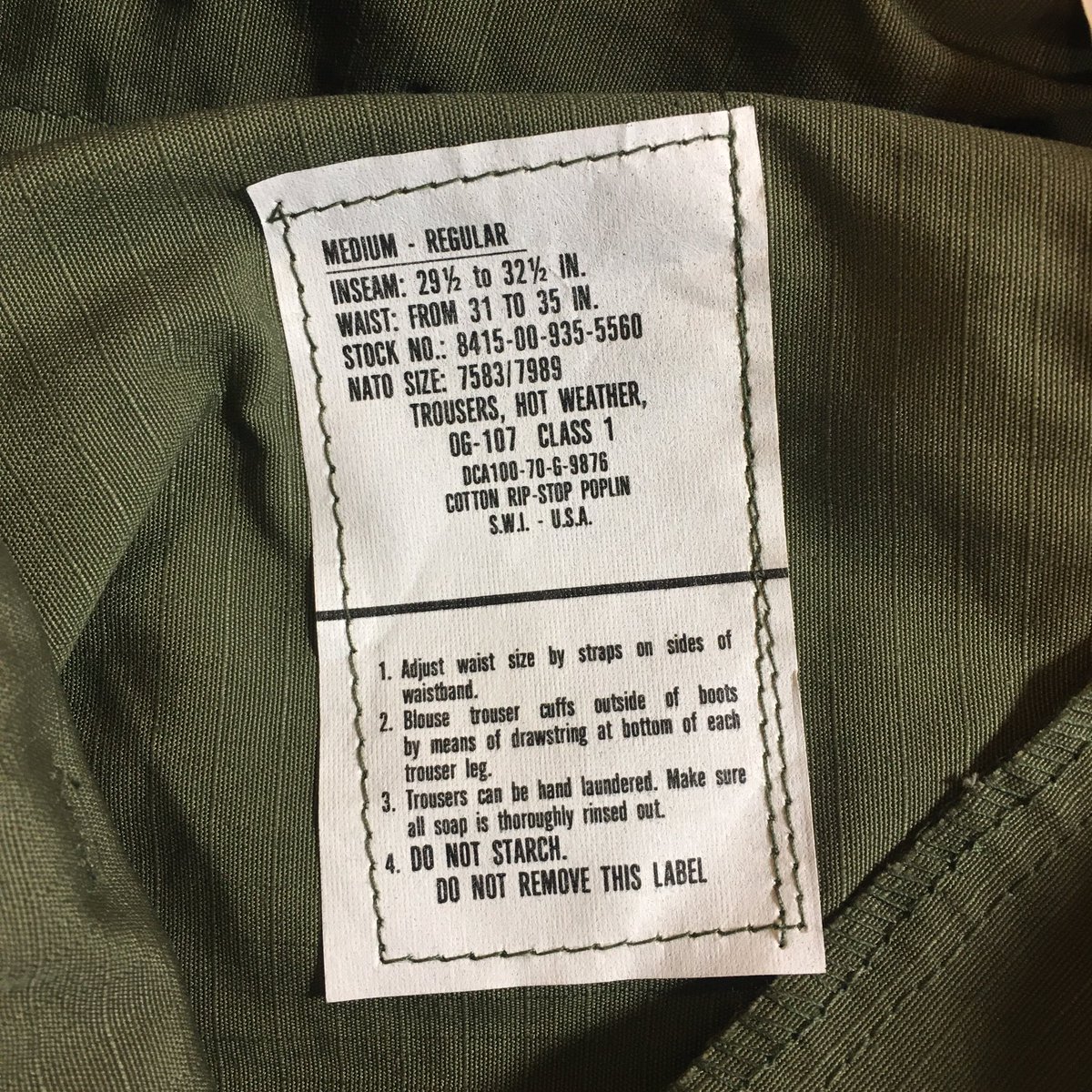usjunkmarket's tweet photo. ▶︎▶︎ Restock ◀︎◀︎

US Army Jungle fatigue 6p pants(deadstock)

欠品していたミリタリーパンツの再入荷です🙌
ミリタリーパンツの中でもオーソドックな型で、余計なものを削ぎ落としたミニマムなデザインは完成された美しさがあり、熱帯地域用のリップストップ生地が蒸し暑い夏にピッタリ! https://t.co/ucotYSyR4B
