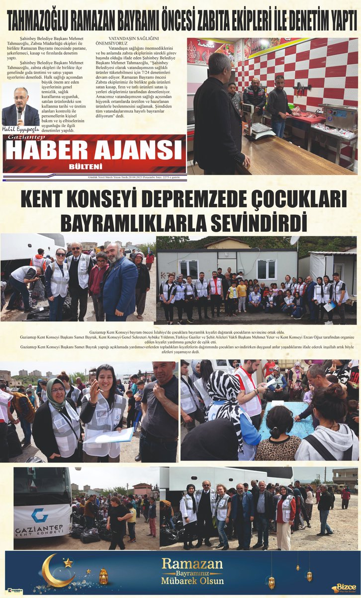 halileyyupoglu's tweet photo. Gaziantep Haber Ajansı Bülteni Perşembe 20.04.2023 e gazete @gkentkonseyi 
https://t.co/eDVPiCxInF https://t.co/LoJXGzHx1u