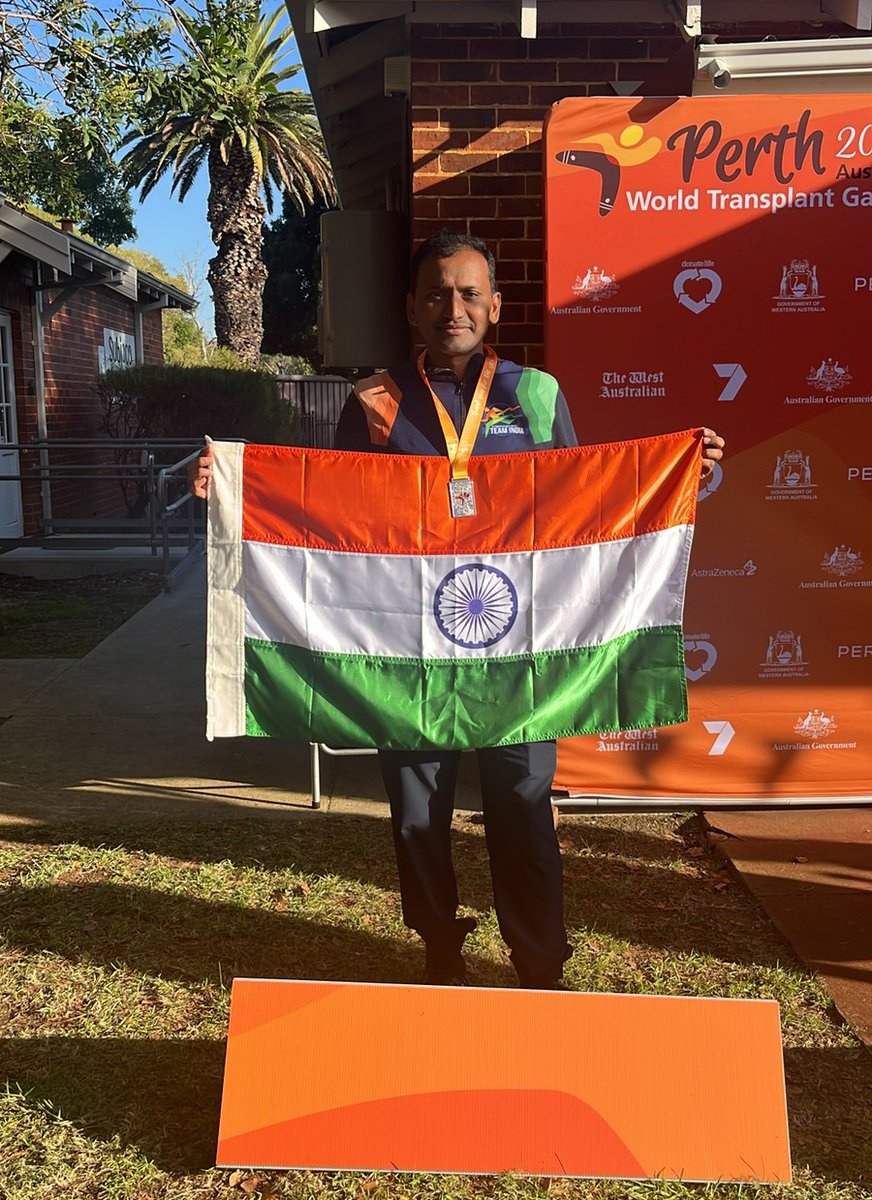 CONGRATULATIONS TO KIDNEY DONOR VIJAYBAHADUR YADAV FOR A FANTASTIC SHOWING AT PETANQUE WITH A SILVER MEDAL IN THE MEN'S SINGLES DONOR CATEGORY! <a href="/ArvinderSoin/">Dr. Arvinder Singh Soin</a> <a href="/ActorMadhavan/">Ranganathan Madhavan</a> <a href="/IndiaSports/">Dept of Sports MYAS</a> <a href="/PMOIndia/">PMO India</a> <a href="/narendramodi/">Narendra Modi</a> <a href="/manav_rachna/">Manav Rachna</a> <a href="/mannkibaat/">Mann Ki Baat Updates मन की बात अपडेट्स</a> <a href="/NottoIndia/">NOTTO</a> <a href="/Rotto_Mumbai/">ROTTO-SOTTO MUMBAI</a> <a href="/MoHFW_INDIA/">Ministry of Health</a>