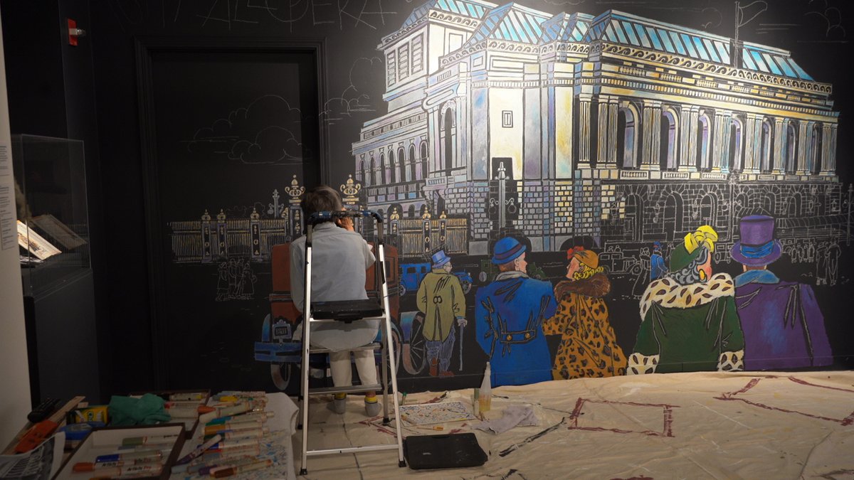 San Francisco Opera in partnership with Museo Italo Americano opens a fresh new exhibit that highlights its rich Italian legacy. The exhibit opens Thursday, April 20 and closes in October. The wonderful artist Cindy Salans Rosenheim created a beautiful mural for the exhibit!