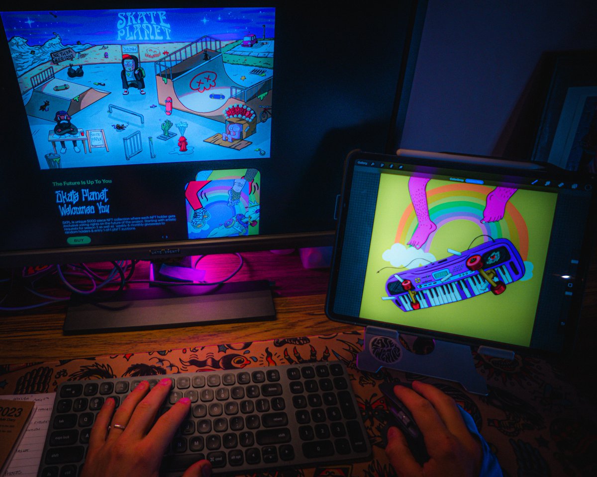 Things are moving with my SkatePlanet collection. Be sure to follow for updates on the release and launch in the upcoming weeks ✌️😎

#nftartist #skateboardNFT #nftart #nftcollection #nftcollector #NFTplanet #nftdaily #nftBTS