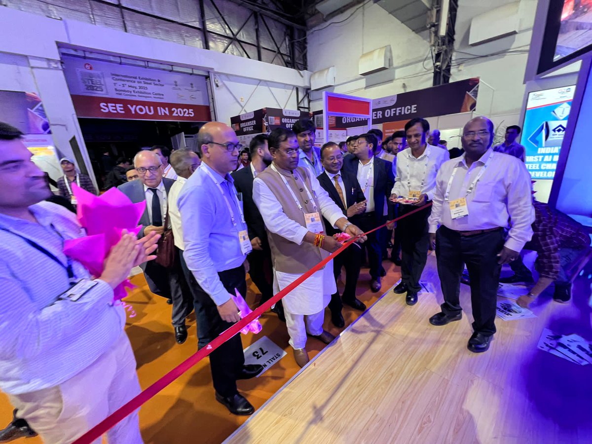 SAILsteel's tweet image. The stall of @SAILsteel at the International Exhibition and Conference - "India Steel 2023" being held at Mumbai during April 19-21, 2023 is attracting large number of visitors. 
#IndiaSteel2023 
@SteelMinIndia @JM_Scindia @fskulaste   @indiasteelexpo @ficci_india