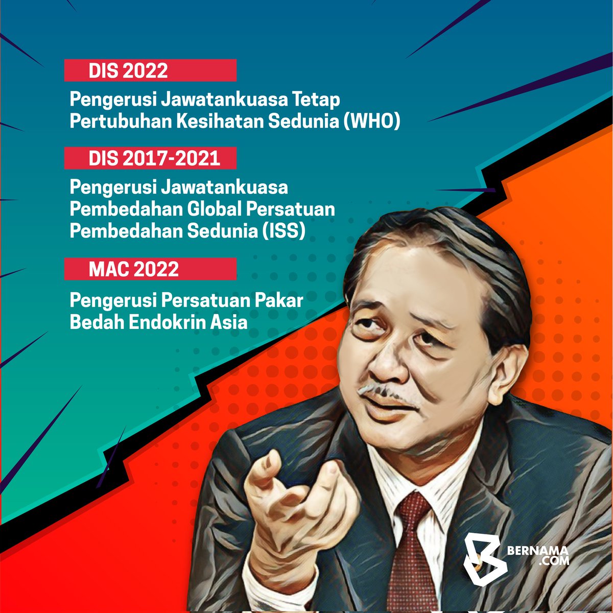 bernamadotcom's tweet photo. Setelah 35 tahun mencurah bakti di pelbagai lapangan kesihatan awam, 'panglima perang' negara ketika berdepan pandemik COVID-19, Tan Sri @DGHisham  akan bersara wajib mulai esok.

@KKMPutrajaya
#InfografikBernama https://t.co/CeoZa1PRfS