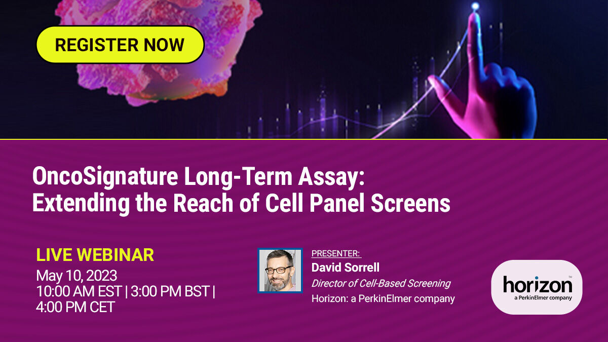 HZDiscovery's tweet photo. Join us for a FREE #LiveWebinar where Director of Cell-Based Screening, David Sorrell, will introduce Horizon's OncoSignature™ #LongTermAssay development and its ability to profile slower acting and epigenetic drugs. Register here:

https://t.co/ReaNCcHzef 

#CellPanelScreening https://t.co/pHSTnxgQGt