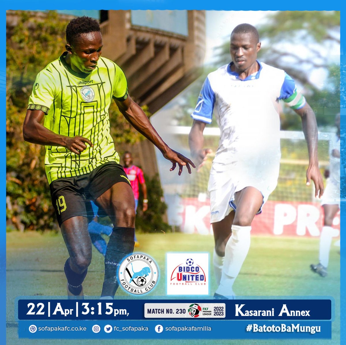 🚨FRY TILL GOLDEN BROWN

🔜 Hello, @fCBidco, we have unfinished business this Saturday. Come prepared because we will use yours truly, "Kimbo," to deep fry you till golden brown.

📌Ungana nasi Kasarani Annex kwa pambano la kuburudisha dhidi ya Bidco United.

<a href="/OyandoRonny/">Ronny Oyando</a>