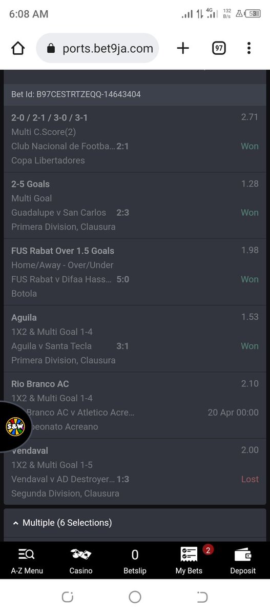noahdavid061's tweet photo. @Bet9jaHelp I need your help on this ticket https://t.co/xsRwT8FptX
