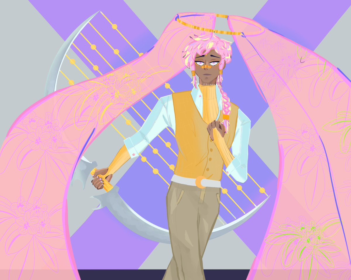 F_scape's tweet image. Here is my @dislyte oc his name Evan, his god powers comes from the god libunan which is one of the gods of Philippines that’s associated with the moon. #Dislyte  #OC  #digitalart