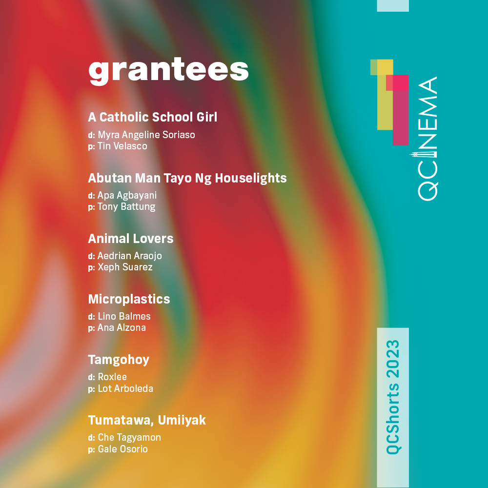 QCinemaPH's tweet image. Sneak peek! From 195 entries, 24 semi finalists, and 14 pitches, finally, here are the six QCShorts grantees of 2023! Learn more about the projects in the coming weeks. Congratulations to everyone and see you all in the festival! #qcinema2023