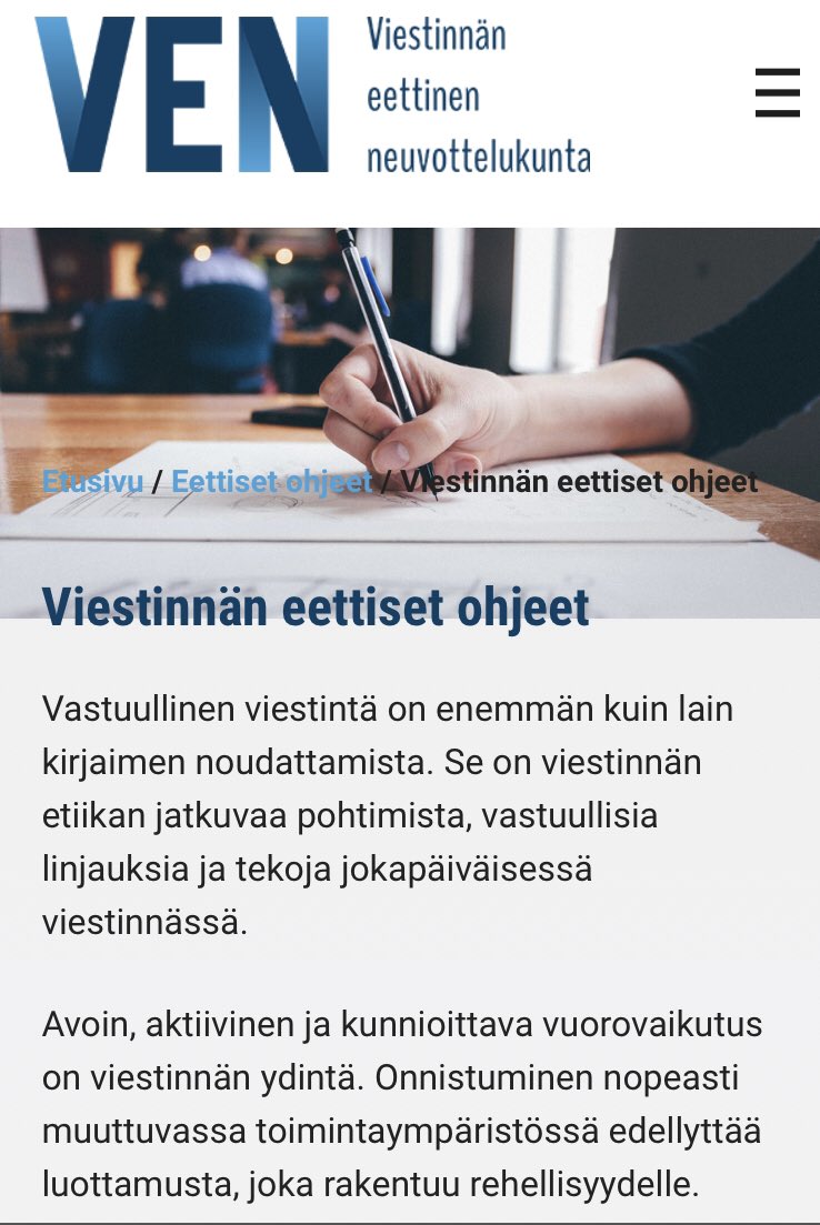 hreinikainen's tweet photo. Huomenta! Viestinnän ammattilaisten työtä tukevat eettiset ohjeet ovat uudistuneet. Ohjeiden keskeiset periaatteet ovat avoimuus, rehellisyys, luotettavuus ja arvostus. Katso lisää: https://t.co/2A13ebr00E #venfi #ViestinnänEettisetOhjeet https://t.co/PKCKCX1GrL